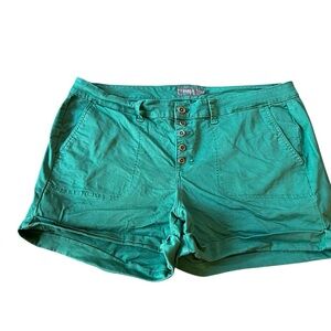 Torrid cuffed military Green shorts